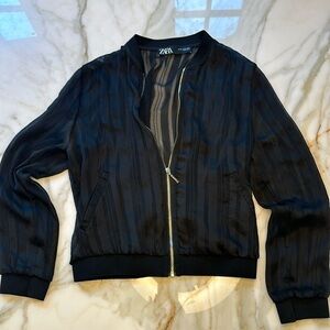 Zara Semi-Sheer Zip Up